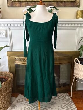 Reformation Twilight Midi Dress in Green